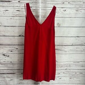 1. STATE Red Wanderlust Mini Dress Tie Back Size Medium